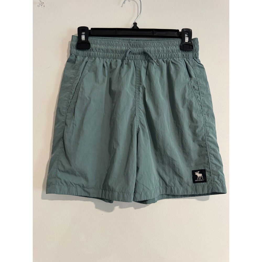 Abercrombie Kids Pull-On Play Shorts Boys 13 14 Green Mesh Lined